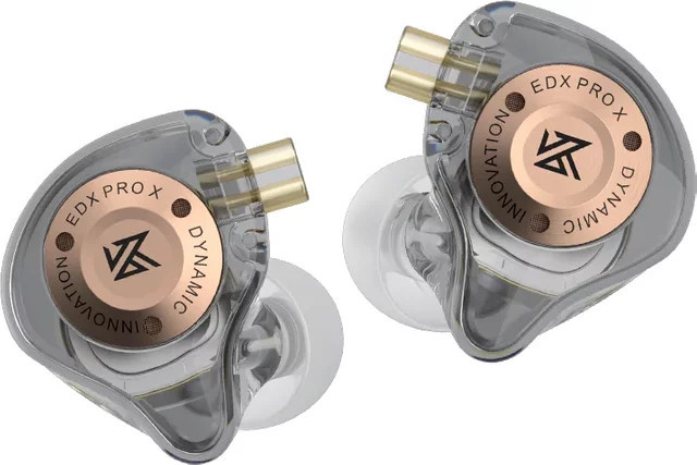 KZ EDX PRO X In-Ear Kopfhörer mit Dynamic Drive und HIFI Bass für DJ und Sport, Schwarz/Transparent - Bild 1