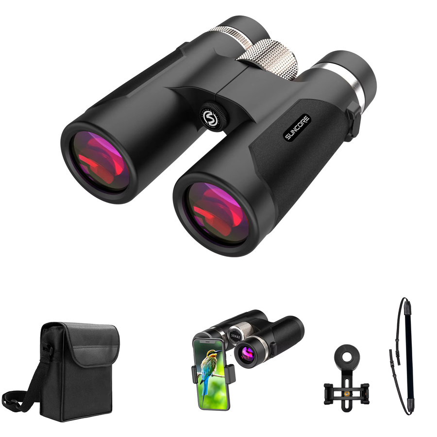 Suncore Fernglas 10x42 in Schwarz für Vogelbeobachtung und Reisen - Bild 2