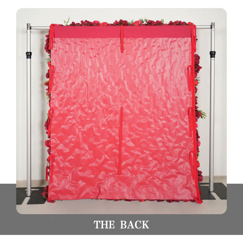 Uflower Wandtuch mit rotem Rosen-Blumenmuster aus Textil für Hochzeitsdekoration und florale Hintergründe - Bild 6