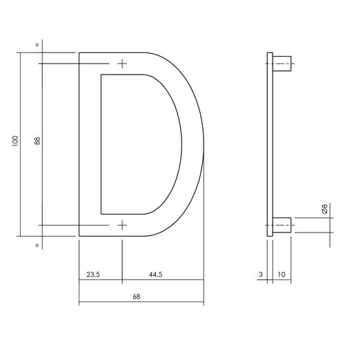 Intersteel Hausbuchstabe Buchstabe D in Schwarz aus Edelstahl - Bild 2