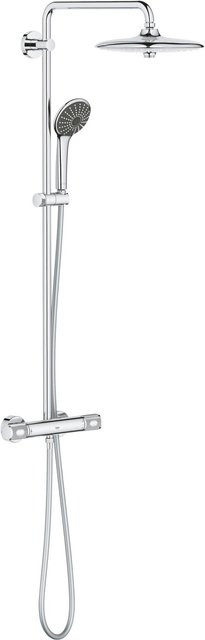 Grohe QuickFix Duschsystem Vitalio Joy 260 mit Thermostat Precision, Wandmontage, Chrom/Silber, Regendusche und Strahlfunktion - Bild 1