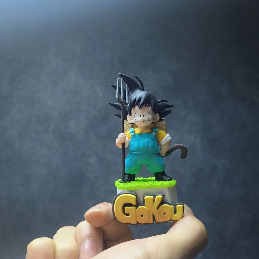 Bandai Dragon Ball Z Anime Figur Goku Bauer Szene in Multicolor, Höhe: 9 cm - Bild 3