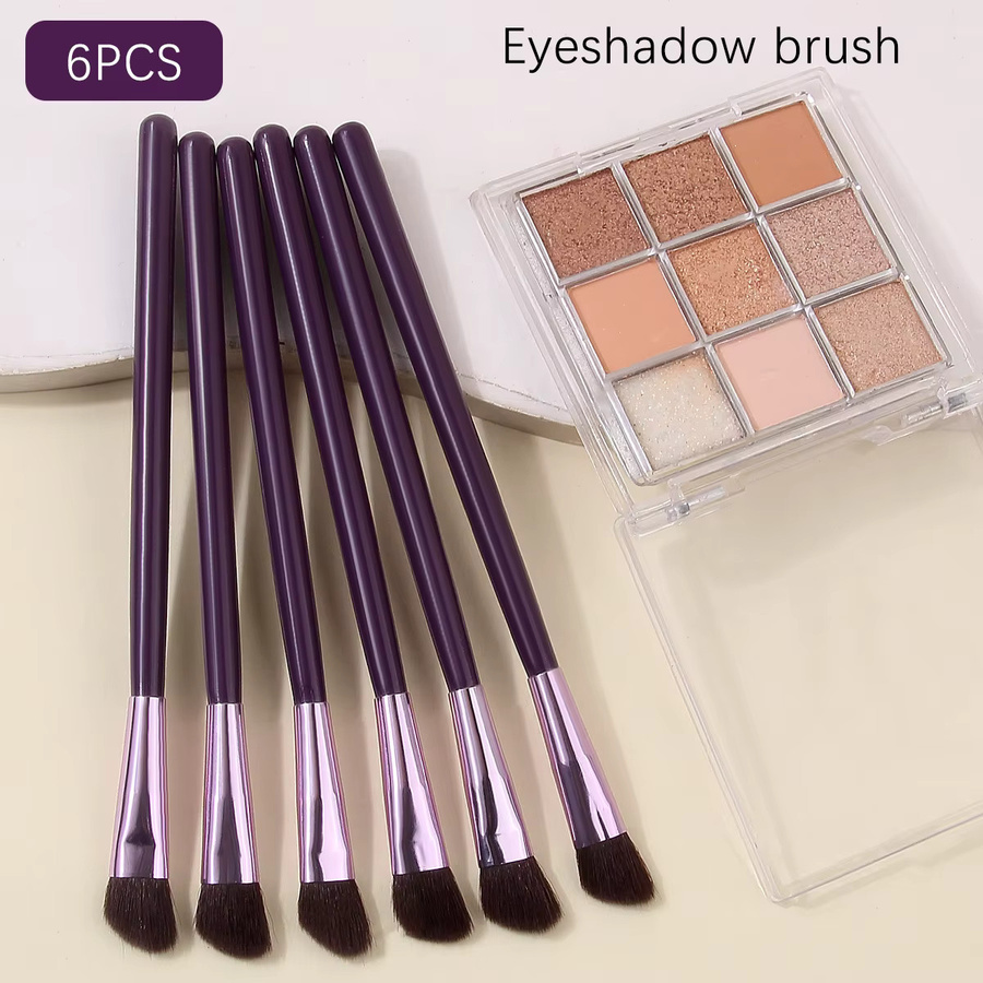 KOSSHOW Make-up-Pinsel-Set, 6 Stück, lila Holzgriff - Bild 2