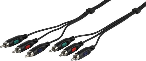 Vivanco Cinch-Videokabel 9/133-N RCA in Schwarz, Länge: 2 m - Bild 1
