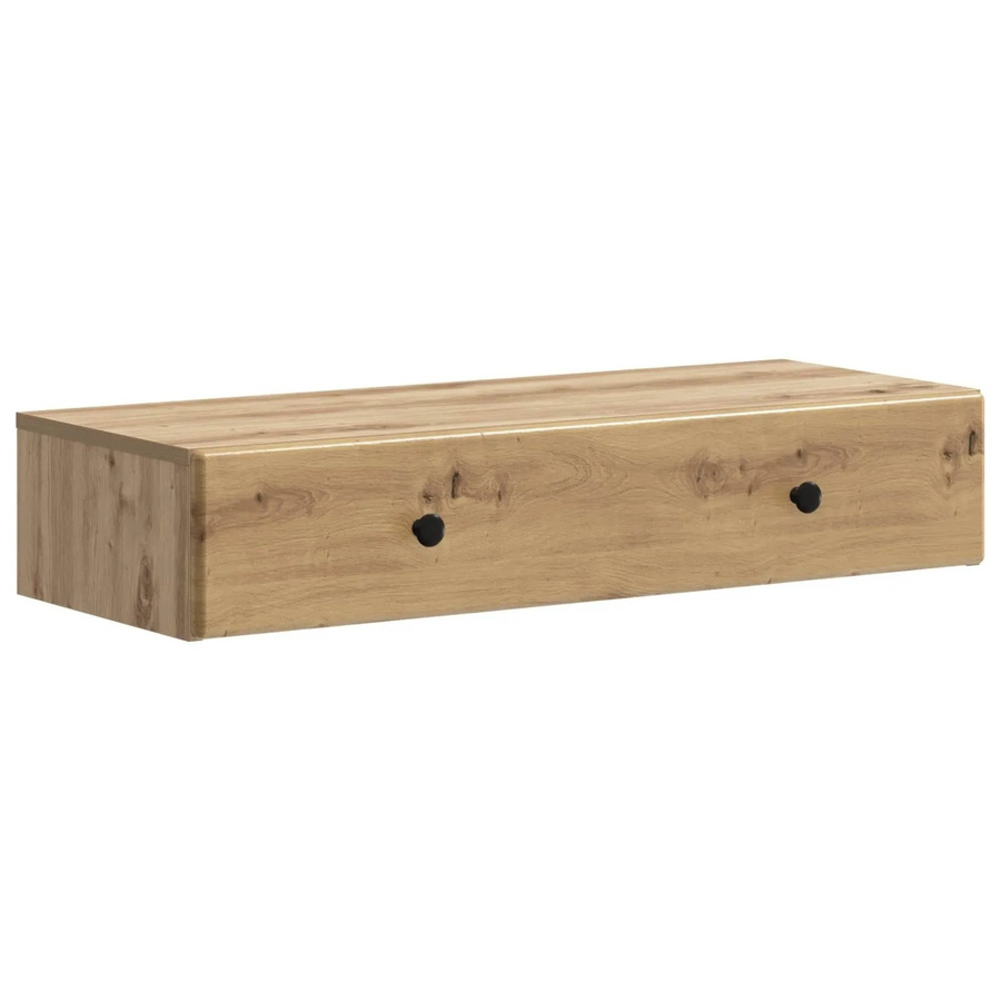 vidaXL Wandmontierter Beistelltisch Artisan-Eiche, Farbe Braun, B/T/H: 87,5 x 34,5 x 17 cm - Bild 2