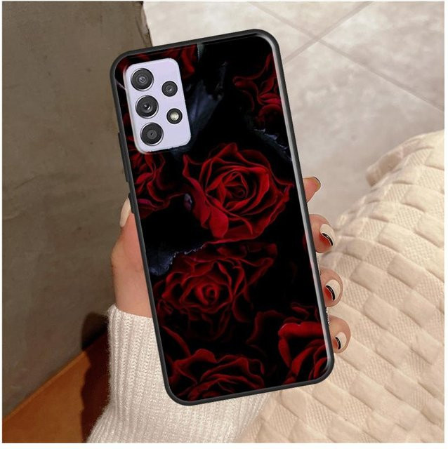 Handyhülle mit roten Rosen für Samsung Galaxy A-Serie (A12, A13, A14, A22, A23, A32 4G, A33, A34, A42, A50, A51, A52, A53, A54, A71) in Rot - Bild 1
