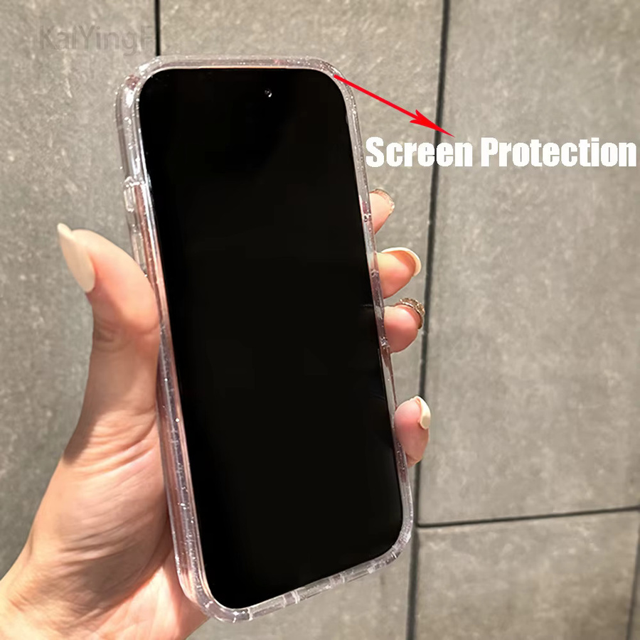KaiYingF Glitzer Klarsichthülle für iPhone 11 bis iPhone 17 Pro Max Plus, Transparentes Silikon Softcase mit Bling-Effekt - Bild 2