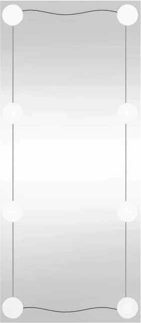vidaXL Wandspiegel mit LED-Leuchten in Weiß, rechteckig aus Glas, Breite: 40 cm, Höhe: 80 cm - Bild 1