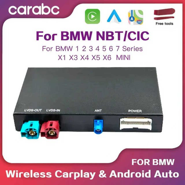 CARABC Wireless CarPlay Modul für BMW NBT System und MINI in Schwarz - Bild 1