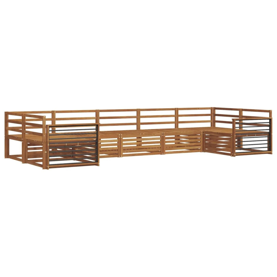 vidaXL Sofagarnitur 7-teilig aus Massivholz Akazie in Braun im L-Shape Design - Bild 2
