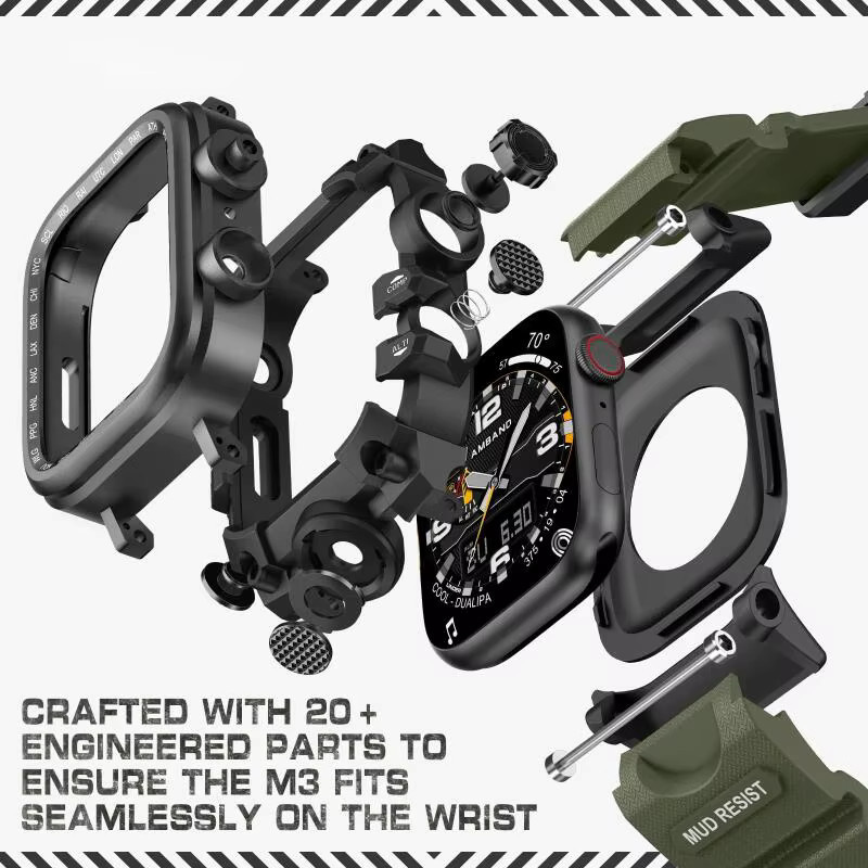 Uhrenarmband Silikon, Schwarz, Unisex - Bild 1