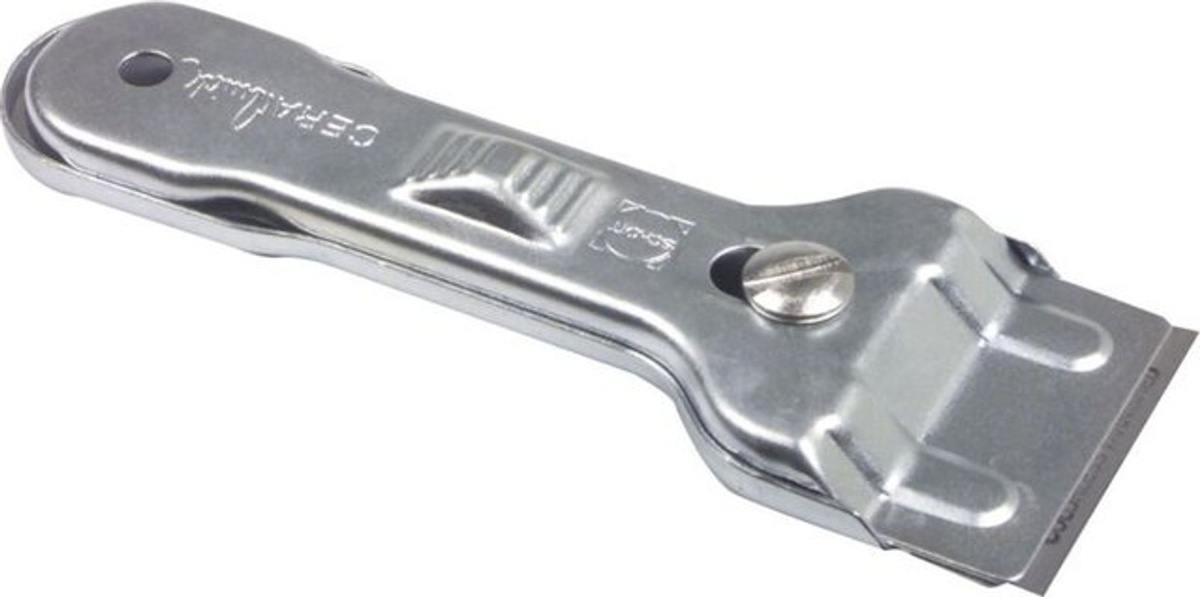 SCANPART Glaskeramikschaber aus Metall und Kunststoff in Silber mit Schaber - Bild 2