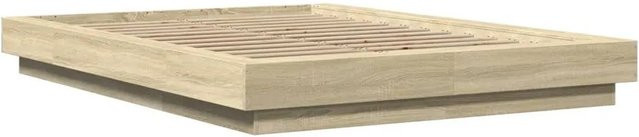vidaXL Bettgestell in Sonoma-Eiche aus Holzwerkstoff, B/T/H: 140 x 200 x 23 cm - Bild 1