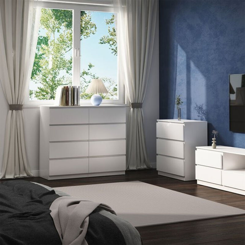 Vicco Kommode Calisto Sideboard in Weiß mit 8 Schubfächern B: 120 cm, H: 101,5 cm, T: 101,5 cm - Bild 2