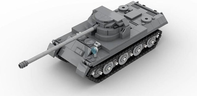 LEGO Krieg Militär Sfl. IVc Tank Strv 103, Bausteine, Grau - Bild 1