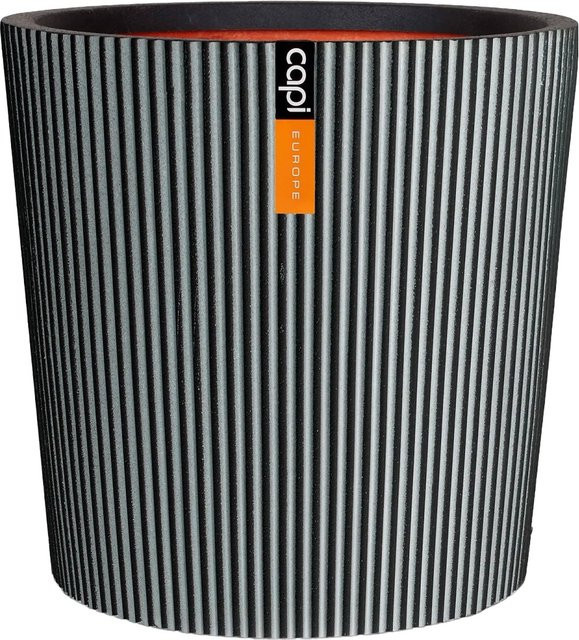 Capi Europe Blumentopf Groove NL konisch Anthrazit Durchmesser: 36 cm, Höhe: 34 cm - Bild 1