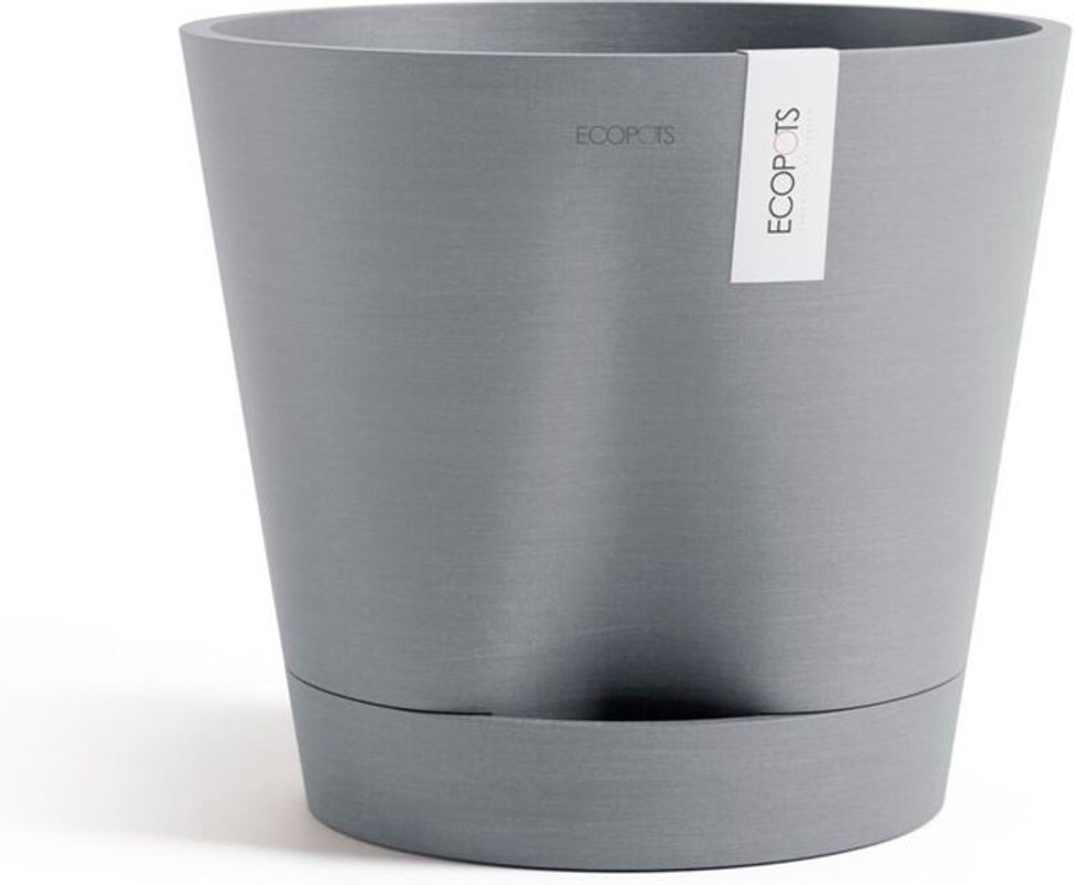 Ecopots Venice 2 30 Blumentopf in Weiß oder Grau für Innen- und Außenbereich, Durchmesser: 30 cm, Höhe: 27,5 cm - Bild 1