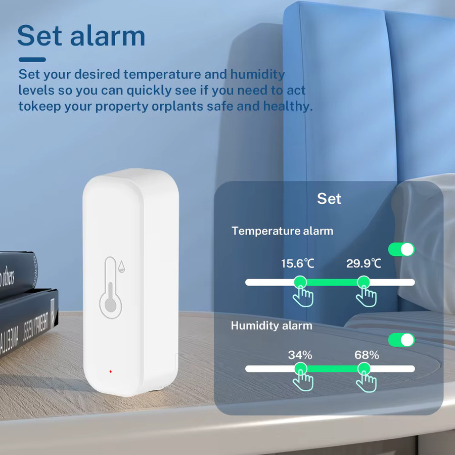 Tuya WiFi Temperatur- und Feuchtigkeitssensor in Weiß für dein Smart Home mit App-Steuerung - Bild 3