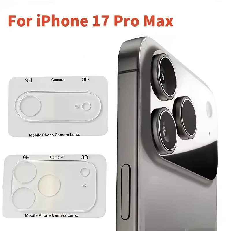 Apple Kameraobjektiv Schutzglas aus gehärtetem Glas für iPhone 17 Air, iPhone 17 Pro und iPhone 17 Pro Max, transparent, 1-5 Stück - Bild 3
