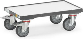Fetra ESD-Eurokasten-Roller 93581 in Grau aus Stahl - Bild 1