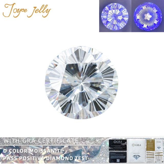 JOYCE JELLY Moissanit-Diamant-Edelstein, runder Sakura-Schliff, Charms - Bild 1