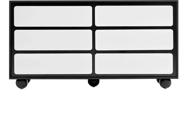 okwish Kommode mit 6 Schubladen als Frisiertisch in modernem Design, Weiß, B/T/H: 140 x 38 x 74,5 cm - Bild 1