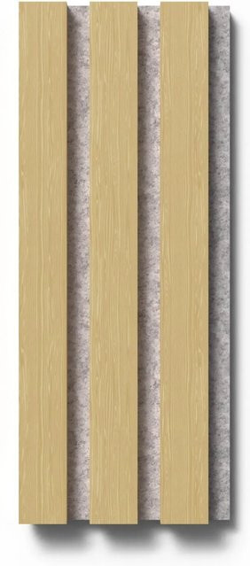 Denpanels Akustikpaneel Muster Eiche Unbehandelt in Braun und Grau aus MDF und Filz B: 29,5 cm, H: 15 cm - Bild 1