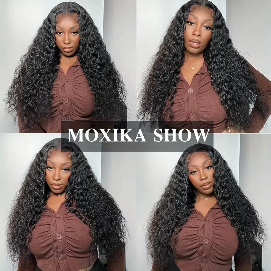 UVEOUS Lace Front Perücke, Echthaar, Deep Wave, 250 Dichte - Bild 5