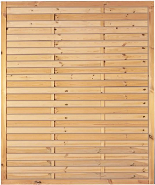 T & J Lamellenzaun aus kesseldruckimprägniertem Kiefern- und Fichtenholz in Grün, B: 150 cm, H: 180 cm - Bild 1