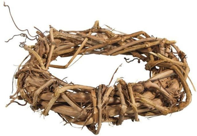 Natürlicher Kranz aus Weinreben von Rayher in Beige, Durchmesser: 20 cm - Bild 1