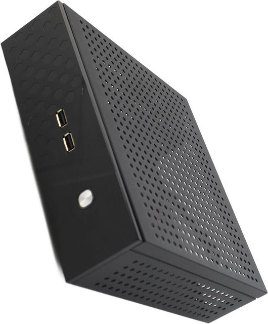 mfySpace Mini-HTPC Desktop-Computergehäuse in Schwarz mit optimierter Wärmeableitung für Mini-ITX-Systeme - Bild 1
