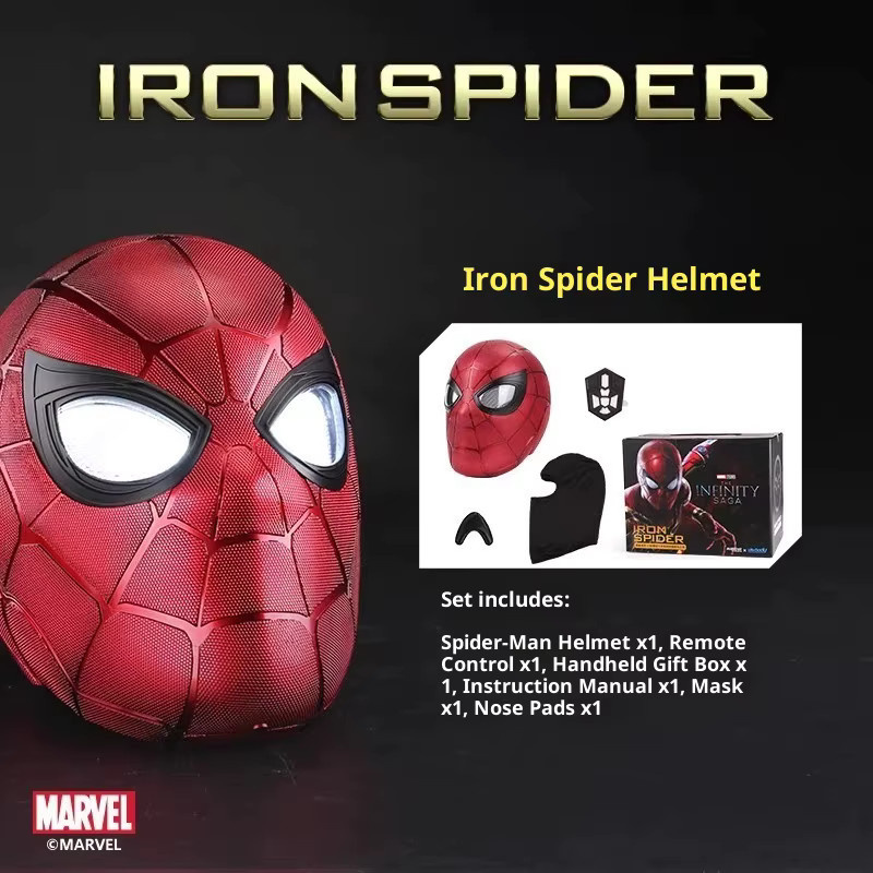 Marvel Iron Spider Helm, 1:1 lebensgroße tragbare Maske, Rot - Bild 2