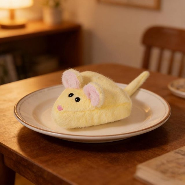 Yiran toy Käsemaus Plüschtier, 12cm, ab 14 Jahren - Bild 1