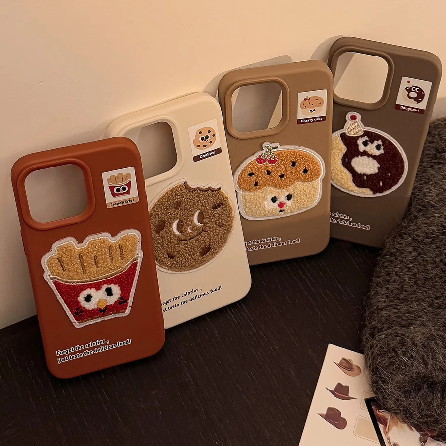 Personalisierte Plüsch Handyhülle im American Food Pommes Frites Design für Apple iPhone 16 15 14 13 12 11 - Bild 2