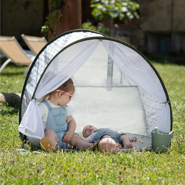 Babymoov Strandmuschel Provence in Green/White mit UV-Schutz UPF 50+ - Bild 1