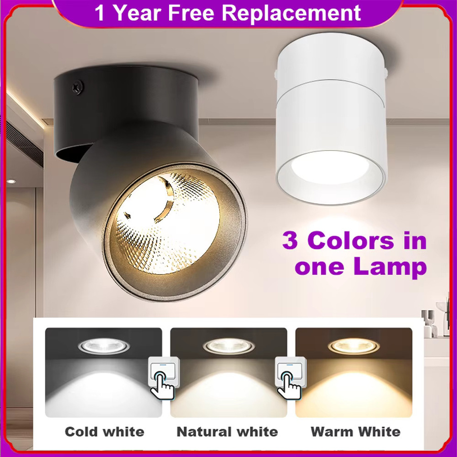 CHENBEN LED Deckenleuchte mit RGB Farbwechsel, moderne klappbare Spotlight-Deckenlampe für Wohnzimmer, Küche und Schlafzimmer - Bild 3