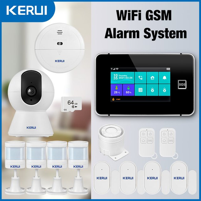 KERUI Home Alarm Kit G60B Drahtloses WiFi/GSM-Alarmsystem mit 4,3-Zoll-Touchscreen für die Haussicherheit via Tuya Smart oder Smart Life App - Bild 1