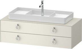 Duravit Waschtischunterschrank White Tulip in White, Breite: 130 cm, Tiefe: 55 cm, Höhe: 40,8 cm - Bild 1