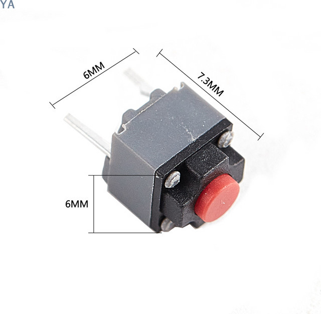 10 Stück Kailh Silent Micro Switch für kabellose Mäuse, Schwarz, B/T/H: 6 x 6 x 7,3 mm - Bild 1