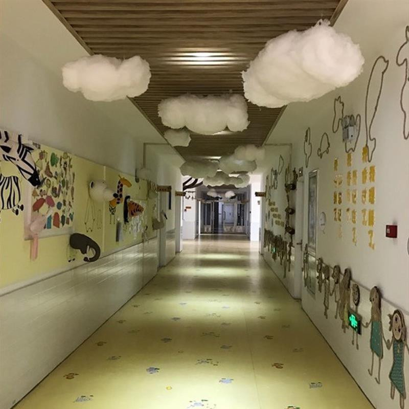 Dekorative weiße Baumwollwolken von Li You Top Super für Hochzeitsfotografie, Party und Kinderzimmer, B/T/H: 35 x 30 x 30 cm - Bild 2