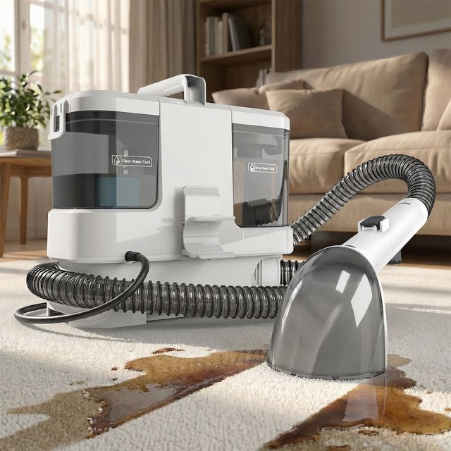 Lubluelu V2 Teppichreinigungsmaschine Tragbarer Polsterreiniger mit 12kPa Saugkraft für Teppiche, Sofas und Matratzen in Schwarz oder Weiß - Bild 1