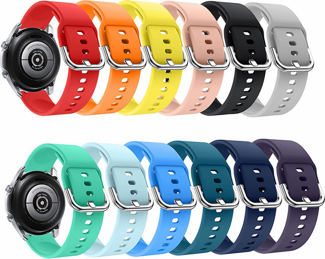 Uhrenarmband Silikon, Schwarz, Unisex, 20 mm, 22 mm - Bild 1