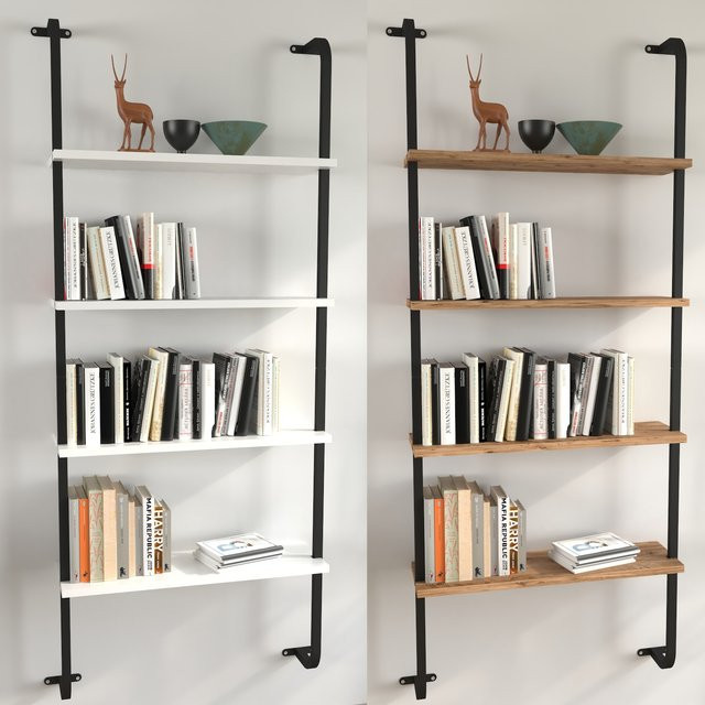 VCM Holzregal Insasi 4 hängend im Industrie-Stil, Wandregal für Kinder- und Jugendzimmer, H x B x T: 150 x 64 x 20 cm - Bild 1