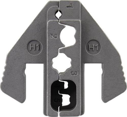 TOOLCRAFT PLE-0H1 Crimp-Einsätze für Zündkerzenstecker, grau, Quetschbereich bis max. 1mm², passend für TOOLCRAFT PZ-500 - Bild 1
