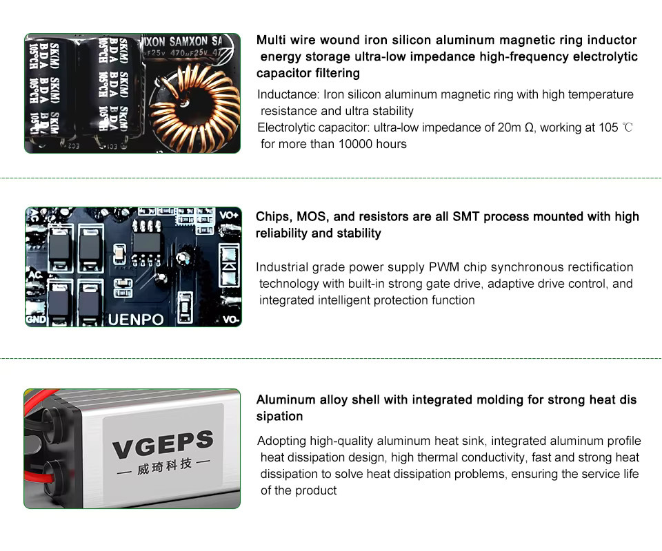 VGEPS DC-DC Step-Down-Modul Automotive Regulator Stromwandler 12V-72V zu 5V in Silber - Bild 4