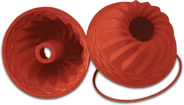 Schneider Silikonbackform Gugelhupf, rot, Durchmesser: 22 cm, Höhe: 11 cm - Bild 1