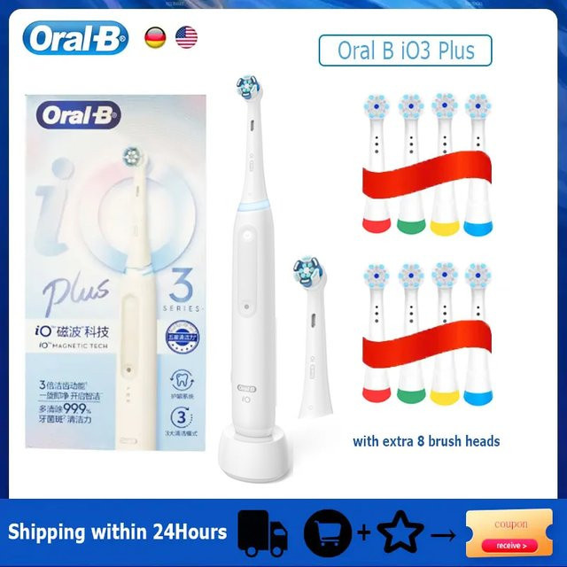 Oral-B iO Series 3 Smart Zahnbürste, Weiß, Wiederaufladbar - Bild 1