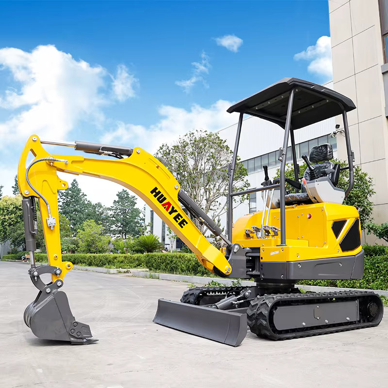 HUAYEE Mini-Bagger 1,8 Tonnen, multifunktionaler kleiner Raupenbagger in Gelb - Bild 3