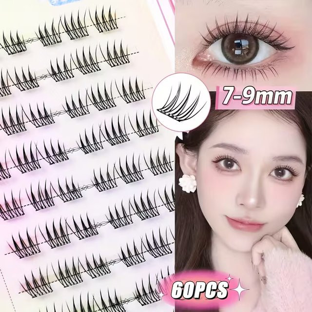 LIMEIKAI Selbstklebende Cluster-Wimpern, 7-9mm - Bild 1