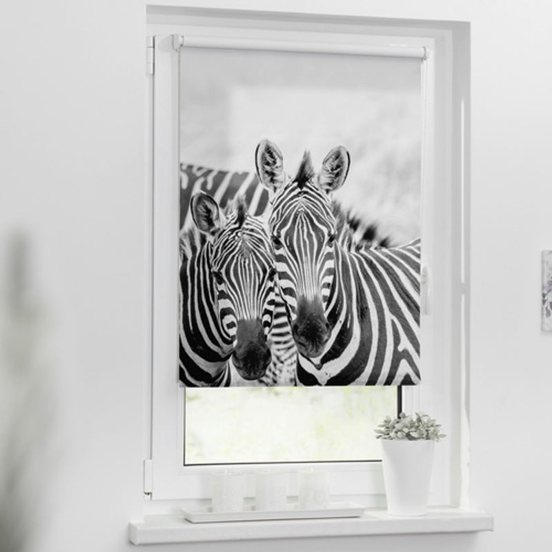 LICHTBLICK Zebra Rollo Day & Night Schwarz Weiss B: 120 cm, H: 150 cm - Bild 2